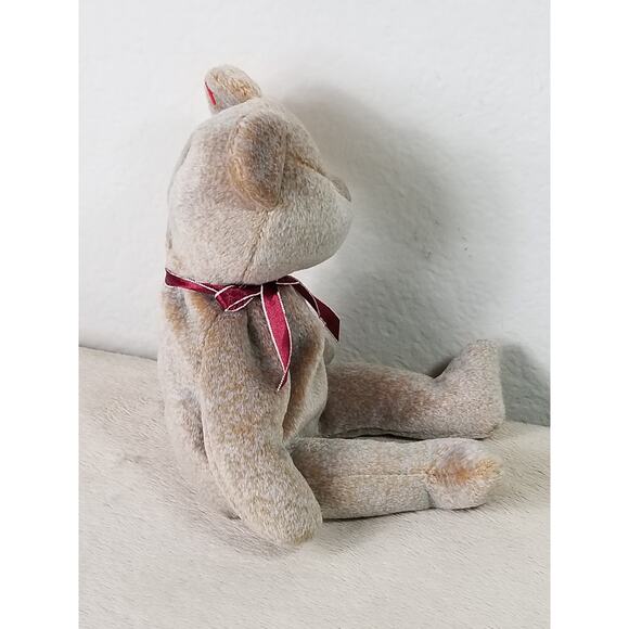 Ty Beanie Signature Bear 1999 w/ Tag 8" Plush Stuffed Tan Animal Nursery Decor - Picture 6 of 12